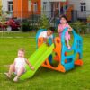 FEBER Duży Plac Zabaw Activity Center Zjeżdżalnia 100 cm Ścianka Wspinaczkowa Kształty - 002