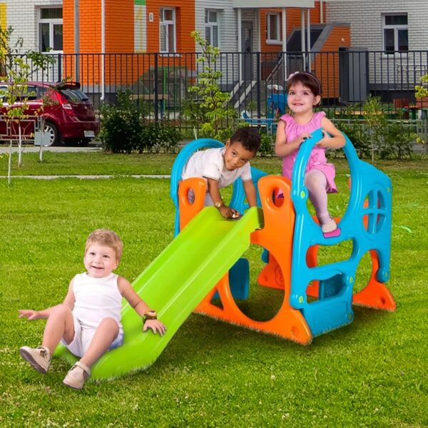 FEBER Duży Plac Zabaw Activity Center Zjeżdżalnia 100 cm Ścianka Wspinaczkowa Kształty - 002