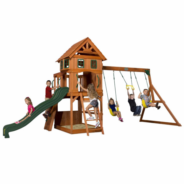 BACKYARD DISCOVERY Ogromny Drewniany Plac Zabaw Atlantic - 001