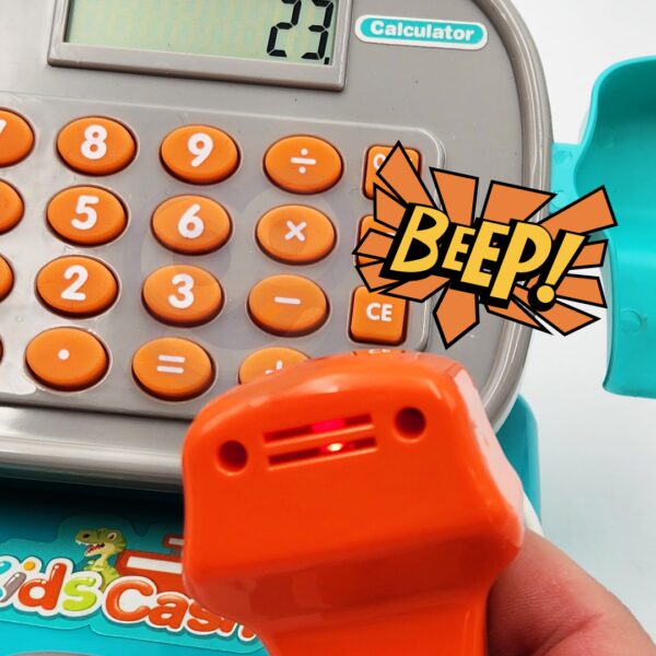 WOOPIE Kasa Sklepowa z Półką DINO Niebieski - 003