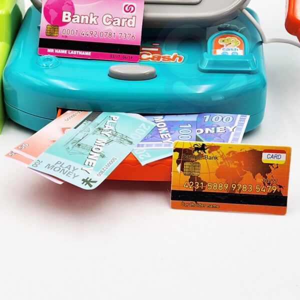 WOOPIE Kasa Sklepowa z Półką DINO Niebieski - 004