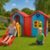 WOOPIE Plac Zabaw Domek ze Zjeżdżalnią 123 cm - 002