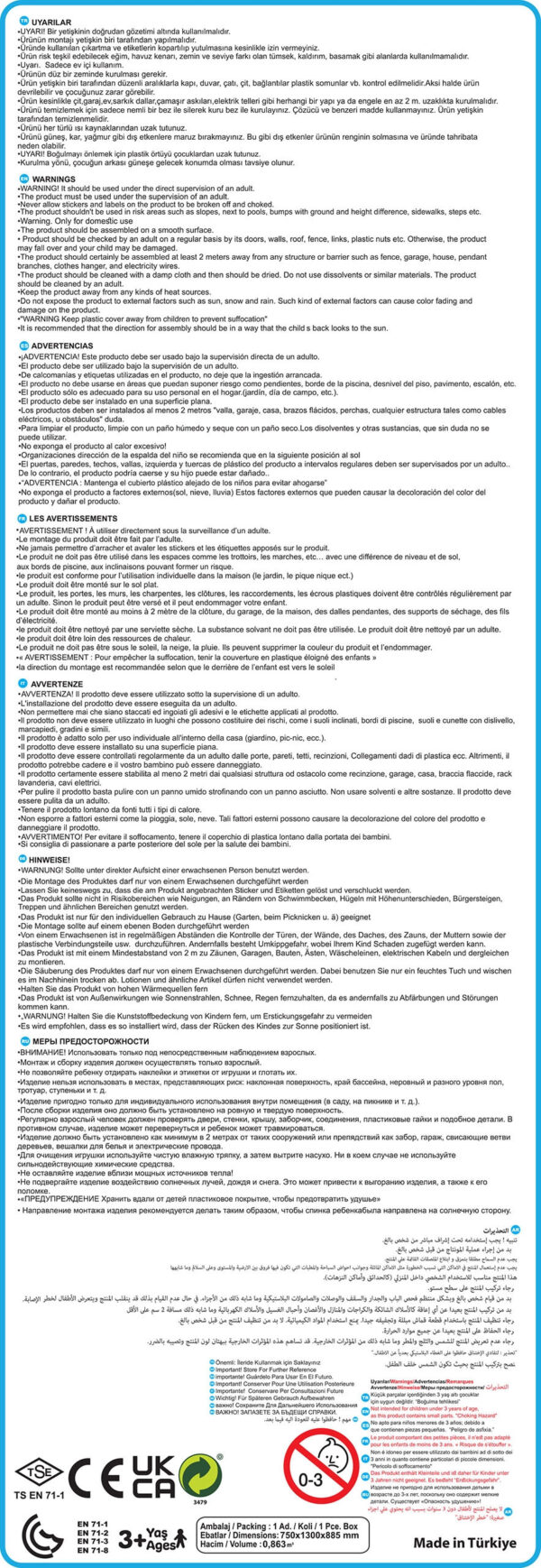 WOOPIE Plac Zabaw Domek ze Zjeżdżalnią 123 cm - 004