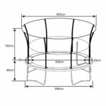 Axi Duża Trampolina Ogrodowa dla Dzieci z Siatką Denver 366 cm - 008