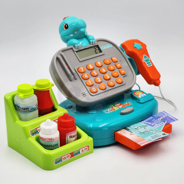 WOOPIE Kasa Sklepowa z Półką DINO Niebieski - 008