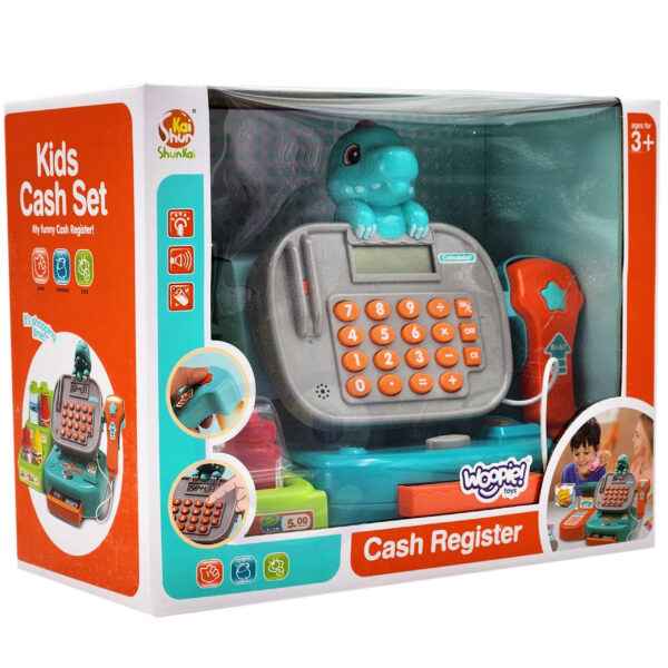 WOOPIE Kasa Sklepowa z Półką DINO Niebieski - 011