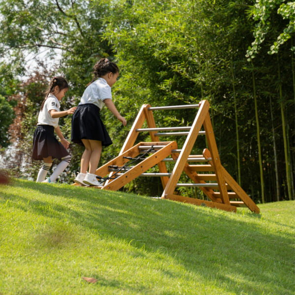 CLASSIC WORLD EDU Drewniany Plac Zabaw XL Zestaw Drabinka Montessori do Wspinaczki - 002