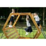 CLASSIC WORLD EDU Drewniany Plac Zabaw XXL Zestaw do Wspinaczki Heksagonalny - 002