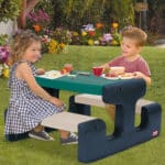 Little Tikes Stolik Piknikowy dla Dzieci Niebiesko-Zielony do Ogrodu - 002