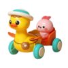 WOOPIE BABY Żółta Kaczuszka z Różowym Króliczkiem w Przyczepce do Ciągnięcia - 004
