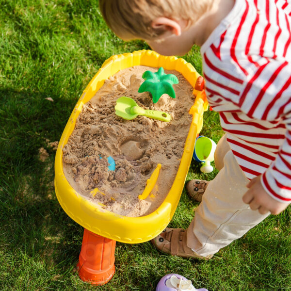 WOOPIE Stolik Wodny 2w1 Piaskownica Statek Piracki 8 akc. - 006