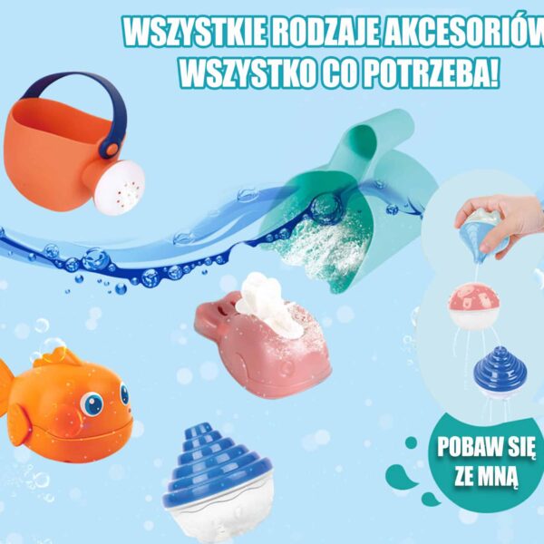 WOOPIE Stolik Wodny 2w1 Piaskownica Wodospad 10 el. - 006