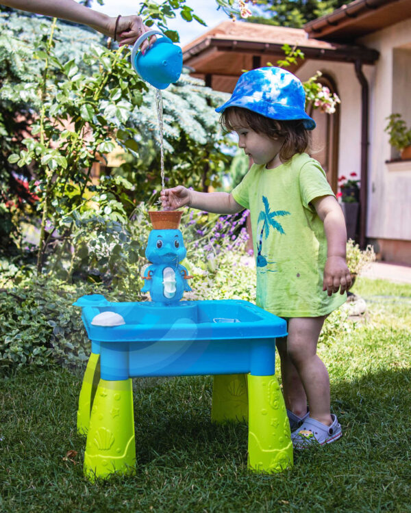 WOOPIE Stolik Wodny 2w1 Piaskownica Kaczuszka Wodospad 9 akc. - 002