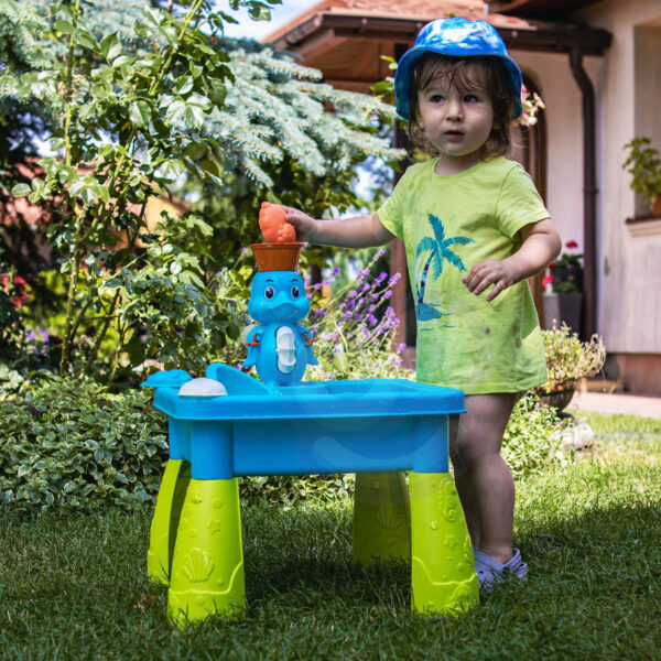 WOOPIE Stolik Wodny 2w1 Piaskownica Kaczuszka Wodospad 9 akc. - 004