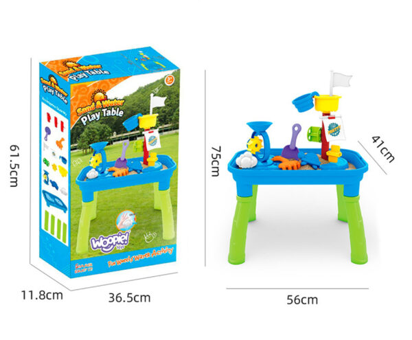 WOOPIE Stolik Wodny 2w1 Piaskownica Statek Piracki 6 akc. - 009