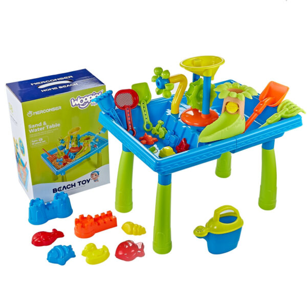 WOOPIE Stolik Wodny 2w1 Piaskownica Palma 18 el. - 001