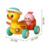 WOOPIE BABY Żółta Kaczuszka z Różowym Króliczkiem w Przyczepce do Ciągnięcia - 005