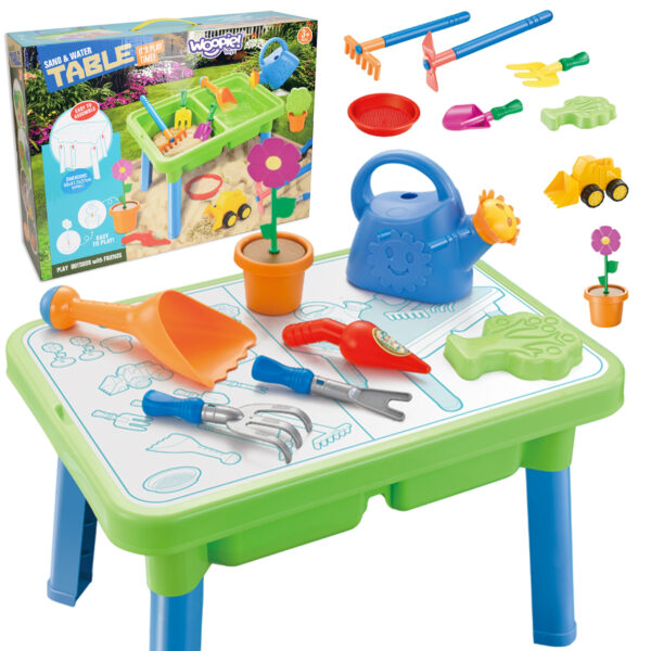 WOOPIE Stolik Wodny 2w1 Piaskownica 13 Akc. - 001