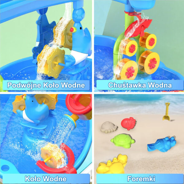 WOOPIE Stolik Wodny XL Zabawa Wodą i Piaskiem 37 el. - 005