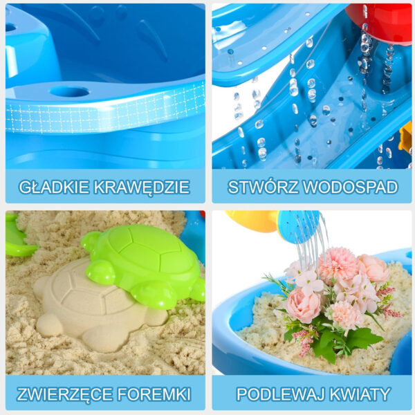 WOOPIE Stolik Wodny XL Zabawa Wodą i Piaskiem 37 el. - 006
