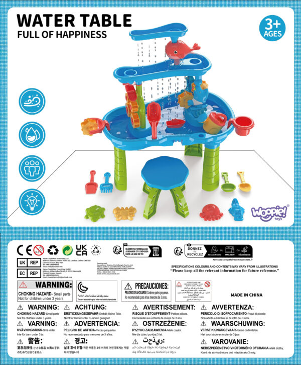 WOOPIE Stolik Wodny XL Zabawa Wodą i Piaskiem 37 el. - 009