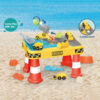 WOOPIE Stolik Wodny 2w1 Piaskownica Plac Budowy + 4 Autka 12el. - 007