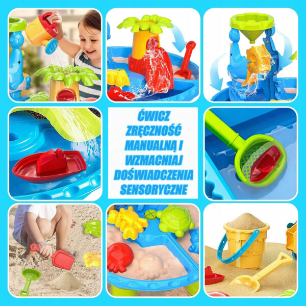 WOOPIE Stolik Wodny 2w1 Piaskownica z Krzesełkiem Aquapark z Delfinem - 003