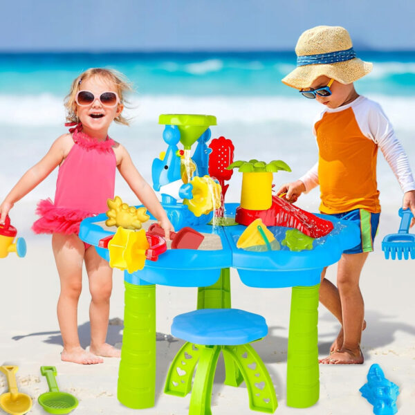 WOOPIE Stolik Wodny 2w1 Piaskownica z Krzesełkiem Aquapark z Delfinem - 006