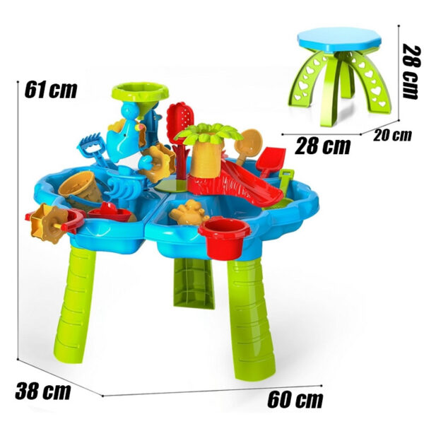 WOOPIE Stolik Wodny 2w1 Piaskownica z Krzesełkiem Aquapark z Delfinem - 008