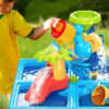 WOOPIE Stolik Wodny 2w1 Piaskownica z Krzesełkiem XL Aquapark 4-Baseny 13 akc. - 003