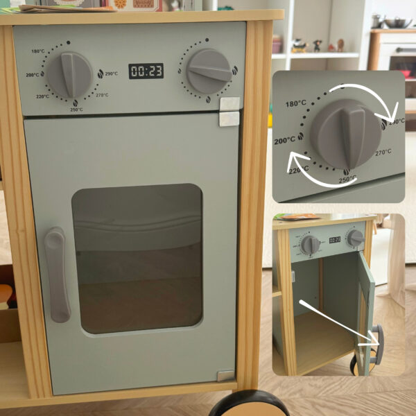 WOOPIE GREEN Duży Wielofunkcyjny Sklepik 5w1 Stragan Supermarket Restauracja Kawiarnia Kuchnia 73 el - 009