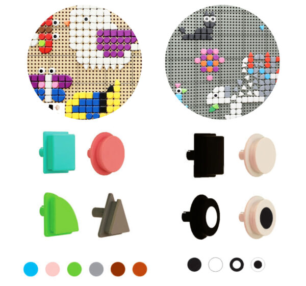 MASTERKIDZ Geometryczne Elementy Tablic 256 szt - 001