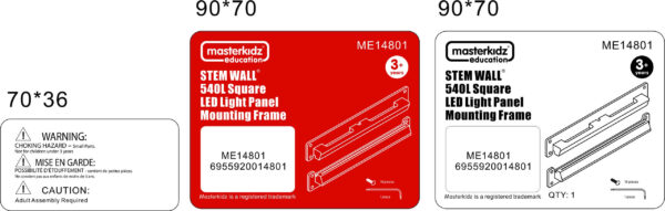 MASTERKIDZ Kwadratowa Ramka do Montażu Panelu LED - 003