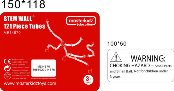 MASTERKIDZ System Rur Do Tablicy STEM 121 elementów - 016