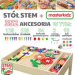 MASTERKIDZ Drewniany Stół Edukacyjny + AKCESORIA STEM WALL - 002