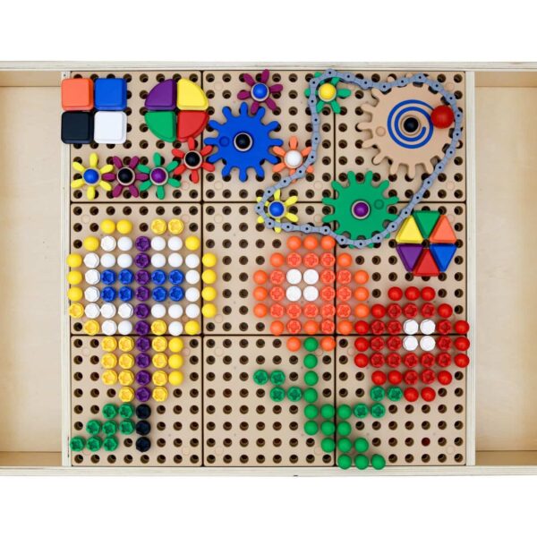 MASTERKIDZ Drewniany Stół Edukacyjny + AKCESORIA STEM WALL - 007
