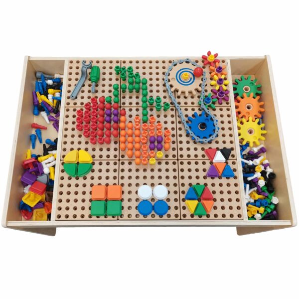 MASTERKIDZ Drewniany Stół Edukacyjny + AKCESORIA STEM WALL - 008