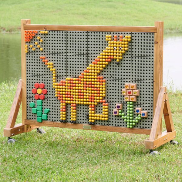 MASTERKIDZ Drewniana Ściana Tablica XXL Naukowa Kreatywna STEM WALL Outdoor - 002