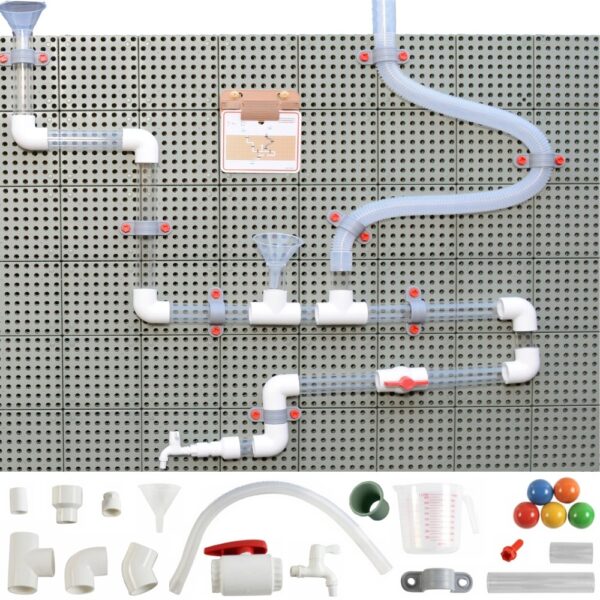 MASTERKIDZ System Rur Do Tablicy STEM 84 Elementów Tor Wodny Kulkowy - 001