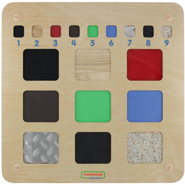 MASTERKIDZ Tablica Edukacyjna Rozpoznawanie Materiałów Faktur Zmysł Dotyku - 001
