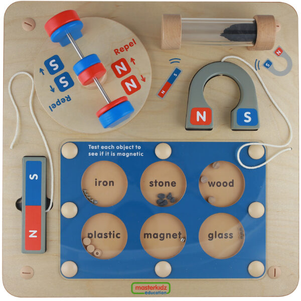 MASTERKIDZ Nauka o Przyciąganiu Magnetycznym - Ścienna Tablica Edukacyjna Flex Montessori - 001
