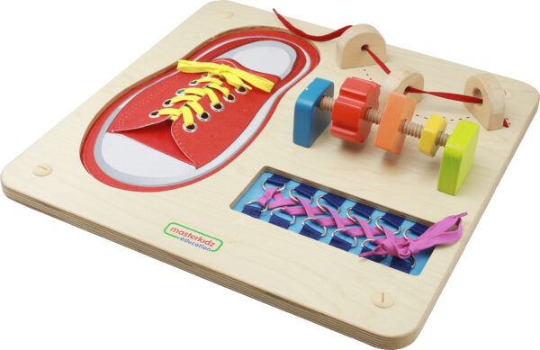 MASTERKIDZ Tablica Edukacyjna - Zręczność Manualna Sznurowanie Montessori - 008