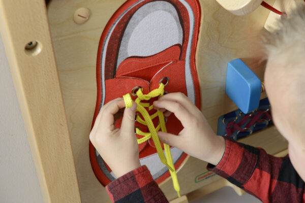 MASTERKIDZ Tablica Edukacyjna - Zręczność Manualna Sznurowanie Montessori - 015