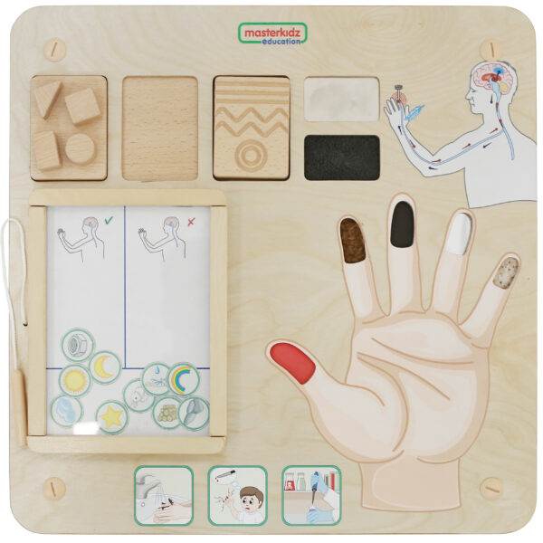 MASTERKIDZ Tablica Edukacyjna Zmysł Dotyku Montessori - 001
