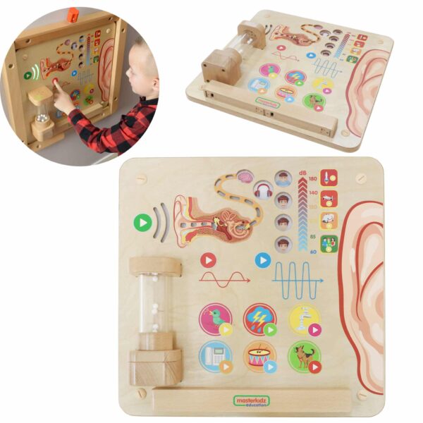 MASTERKIDZ Tablica Edukacyjna Zmysł Słuchu Montessori - 001