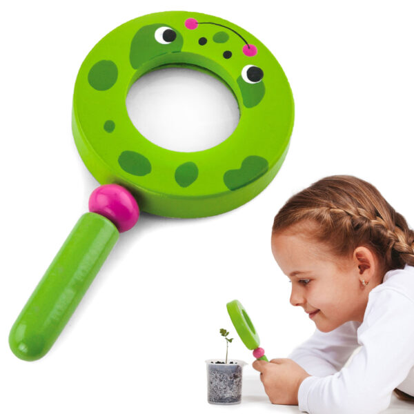 VIGA Drewniana Lupa Dla Dzieci Żabka - 001