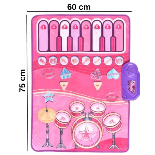 WOOPIE Duża Mata Muzyczna 2w1 Perkusja Interaktywna Pianino - 009