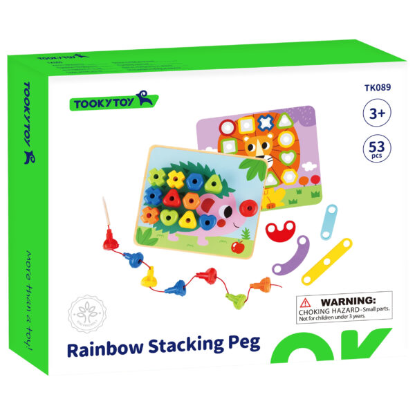 TOOKY TOY Wielofunkcyjna Tablica Zestaw Kolorowych Śrubek Nauka Kształtów - 006