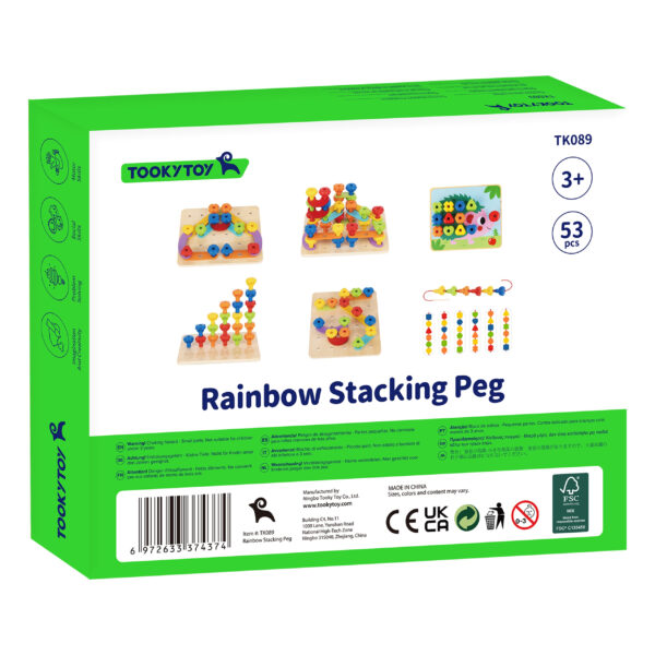 TOOKY TOY Wielofunkcyjna Tablica Zestaw Kolorowych Śrubek Nauka Kształtów - 007