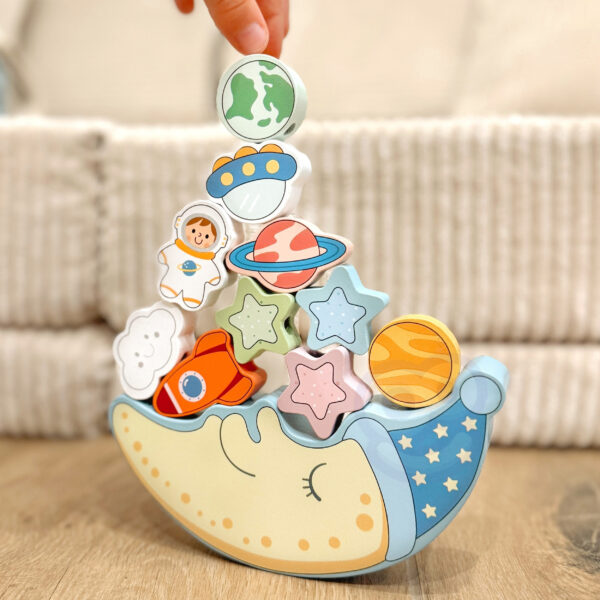 Śpiący Księżyc Gra Balansująca 2w1 Drewniana 3+ - TOOKY TOY - 002